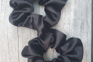 Scrunchie zwart zijde